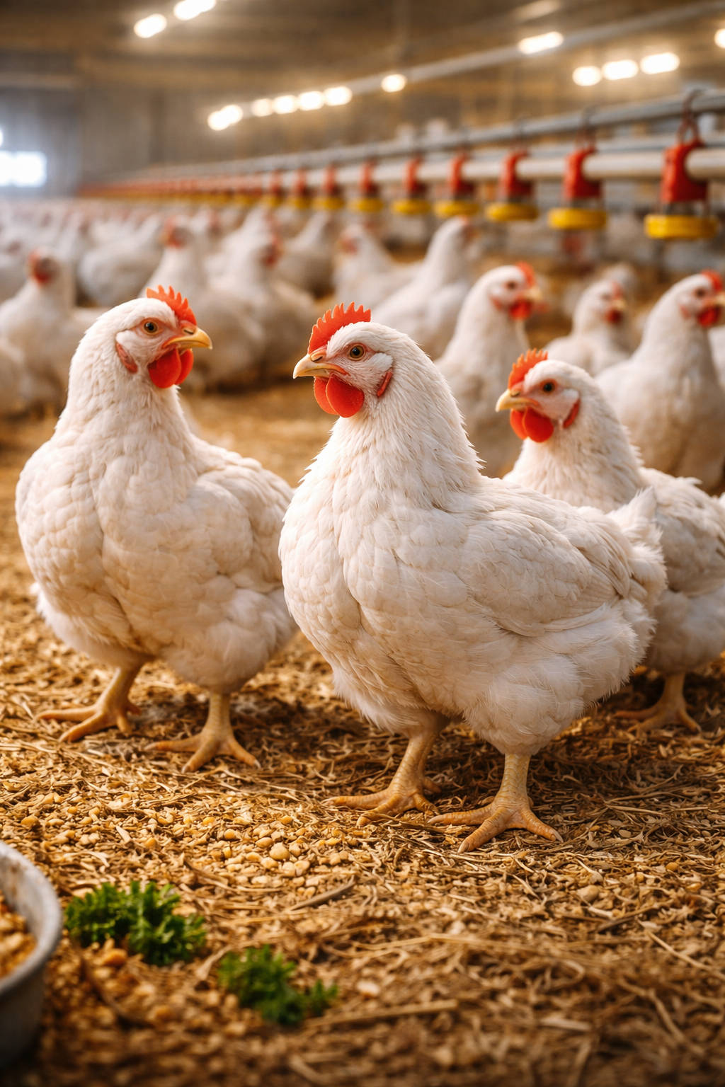 Poulets prêts à la vente